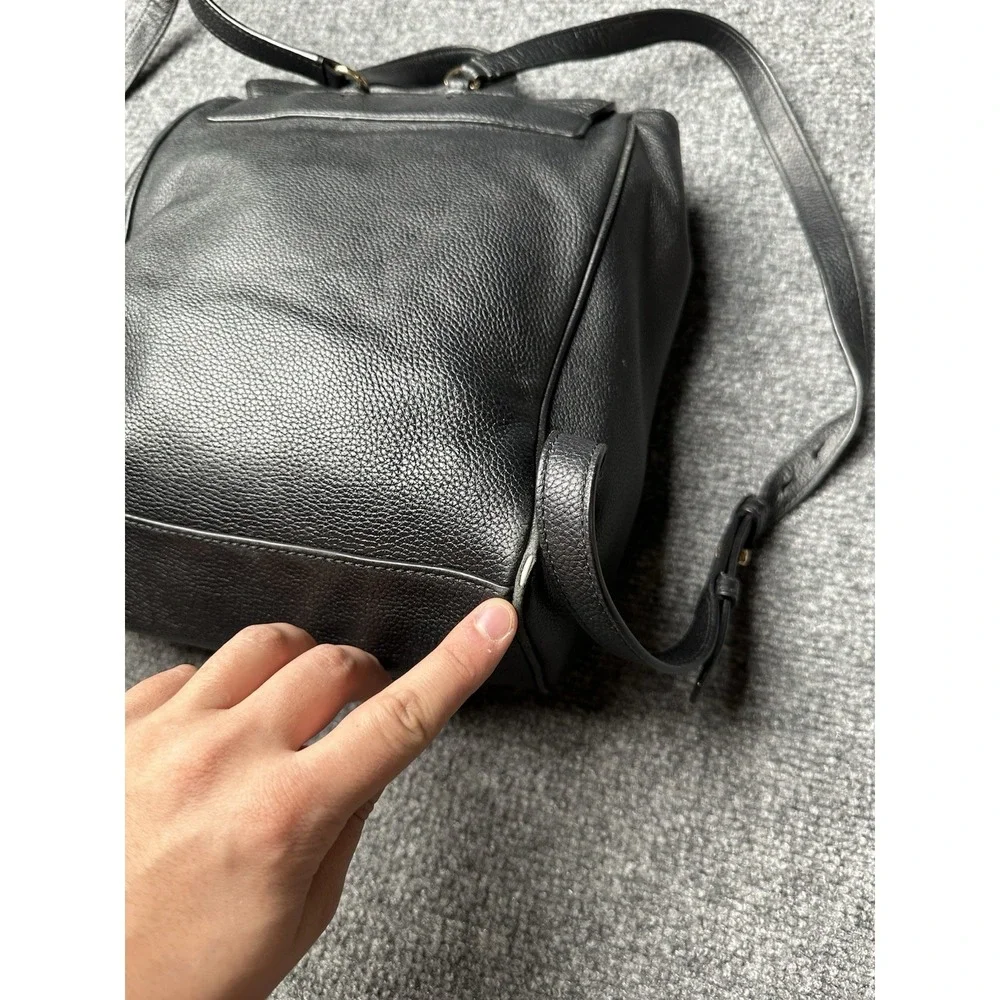 Womens Leather Tory Burch Black Backpack Shoulder‎ Bag, Size One Size